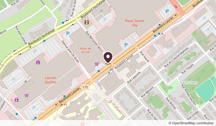 Map showing the location of the Québec office