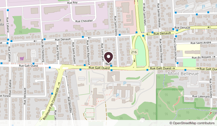 Map showing the location of the Sherbrooke office